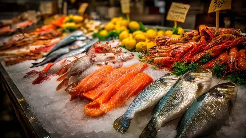 resources of Rohu, Katla, Panguseous, Roopchanda, Koi, Singi, Magoor, Soal, Carfu, Koral, etc. in a frozen state, Sea fish like time, Mackerel, Sardin, Bombay Duet, Promflet) Fresh Sea Water Fishes exporters