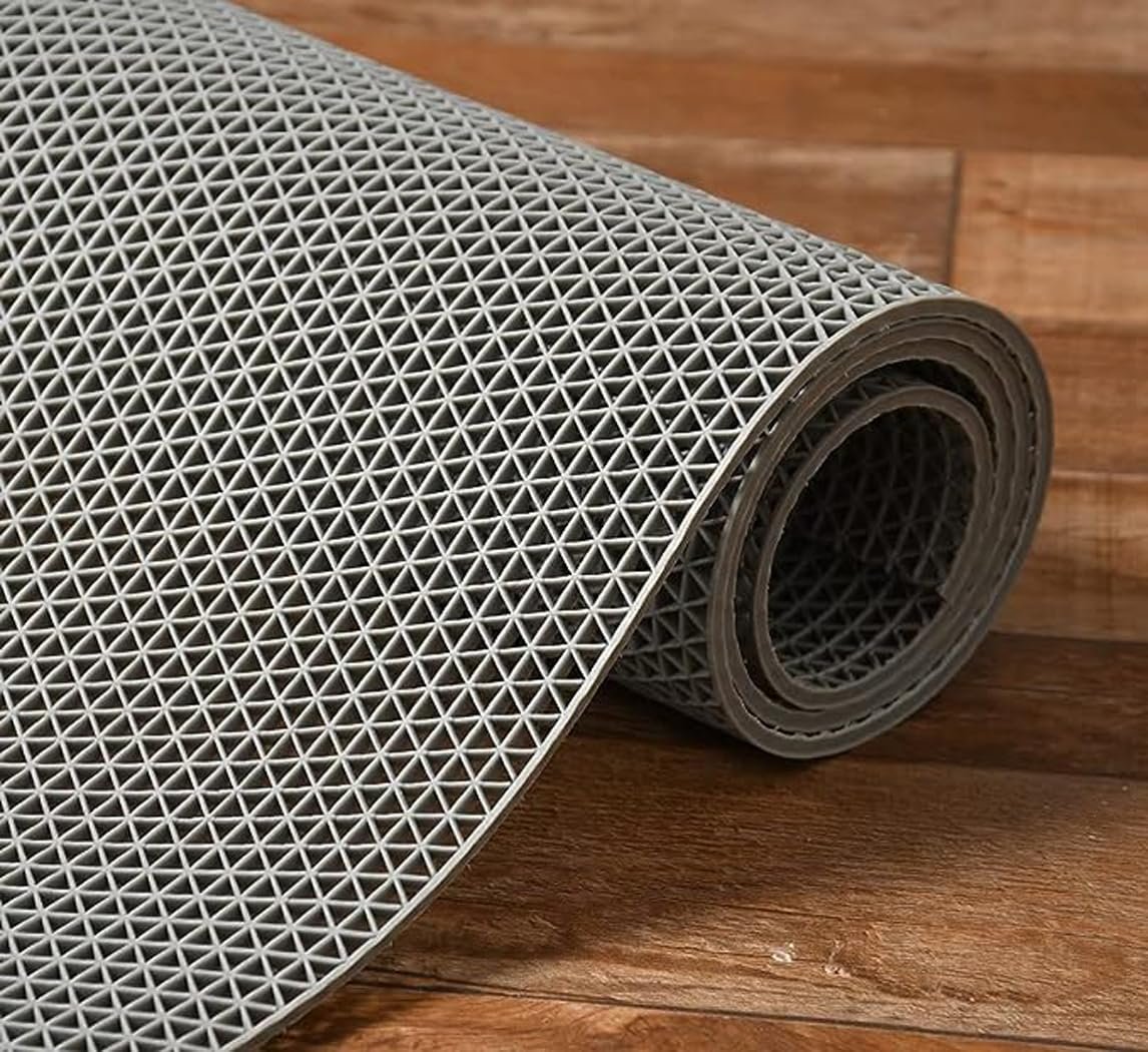 resources of Grey-White PE Octagon Rattan Mesh, 6.5-7.2mm Hole exporters