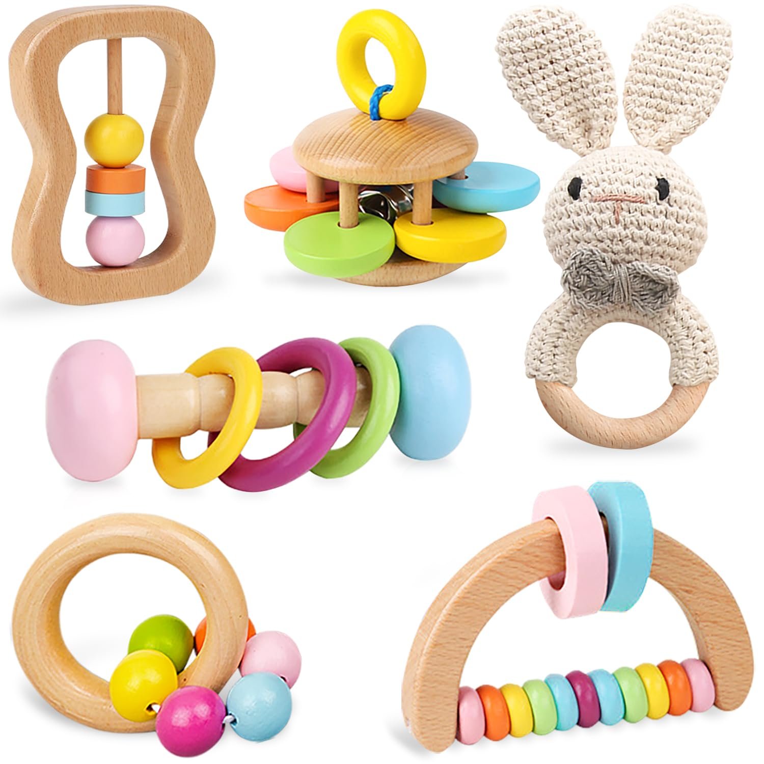 resources of BPA Free silicon CPC teether wooden sensory chew teether set toy Silicone teething ring baby teething toy Silicone baby teether exporters