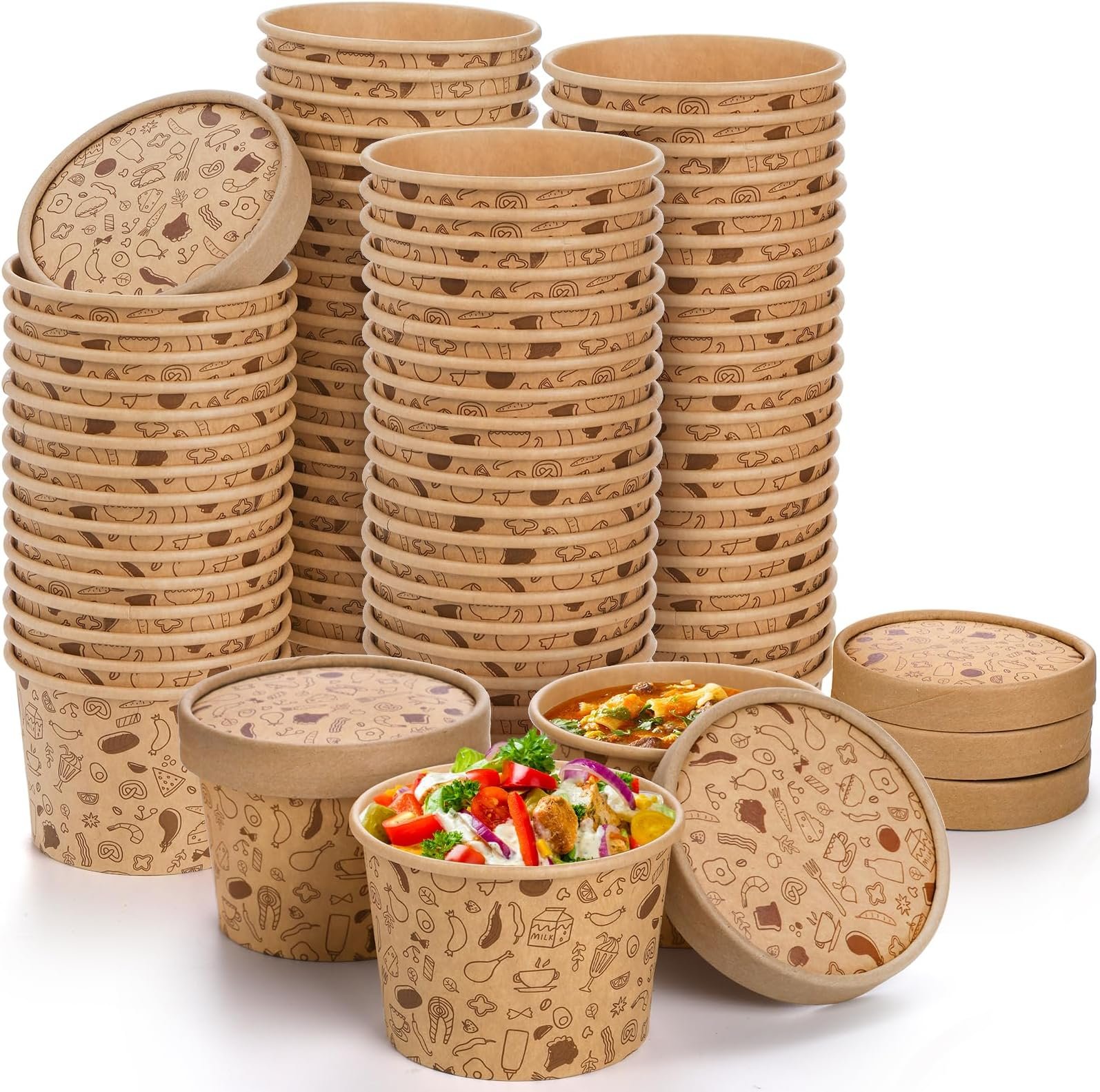 resources of 500 ml Kraft Disposable Paper Bowl with PET Lid exporters resources of 500 ml Kraft Disposable Paper Bowl with PET Lid exporters