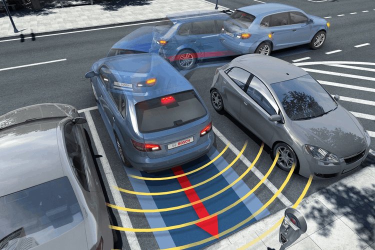 resources of Crescent shape led parking sensor with speech exporters