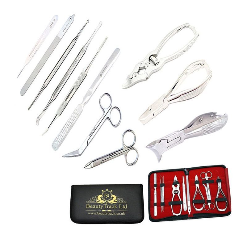 resources of Women's 19 in 1 Pink Leather Case Manicure Set exporters