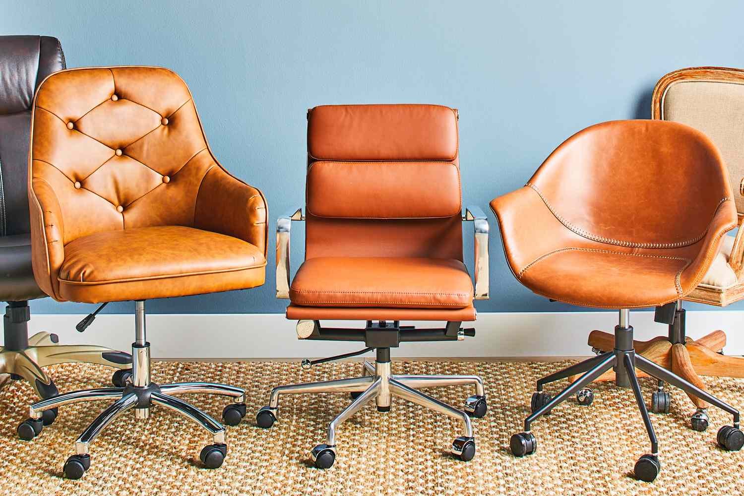 resources of Brown Color Luxury PU Leather Office Chair exporters