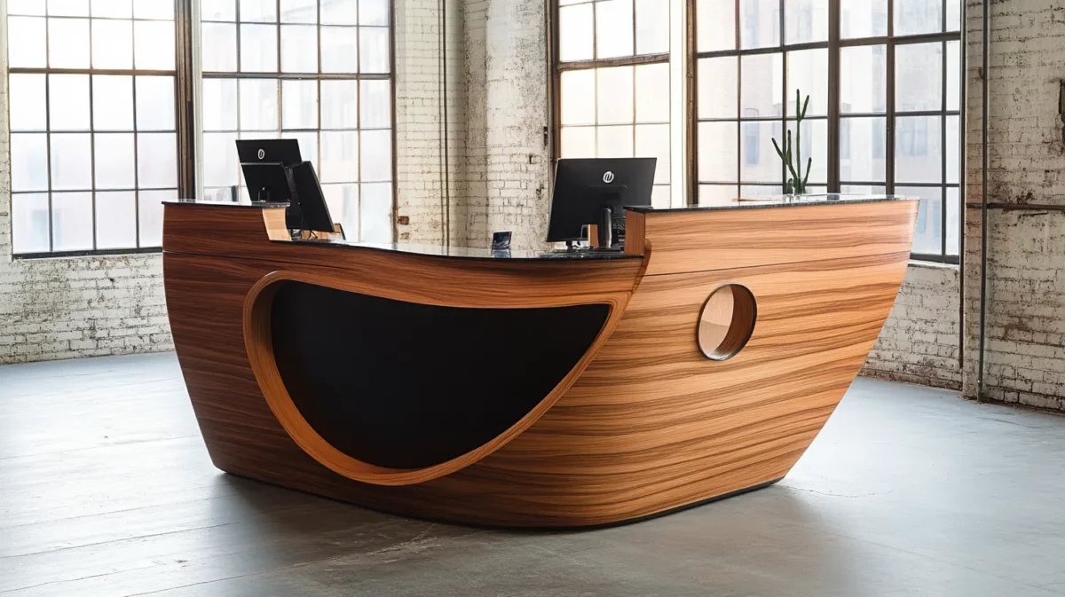 resources of Solid Wood Desk Reception Table Customization exporters
