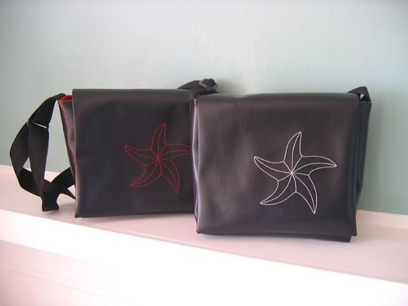 resources of Star Logo Patch Messenger Bag exporters