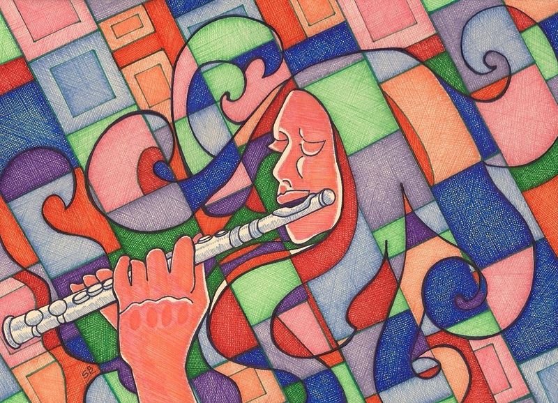 resources of Flute Player Framed Canvas Wall Painting exporters