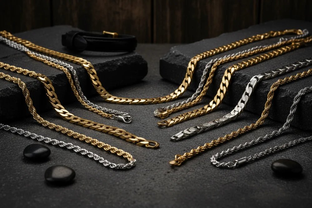 resources of 14K 18K Real Gold Rolo Chain Necklace 8.50 mm exporters
