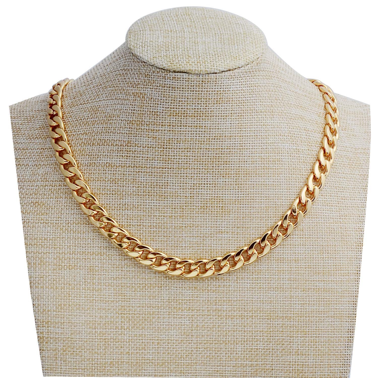 resources of 14K 18K Real Gold Miami Cuban Link Chain exporters