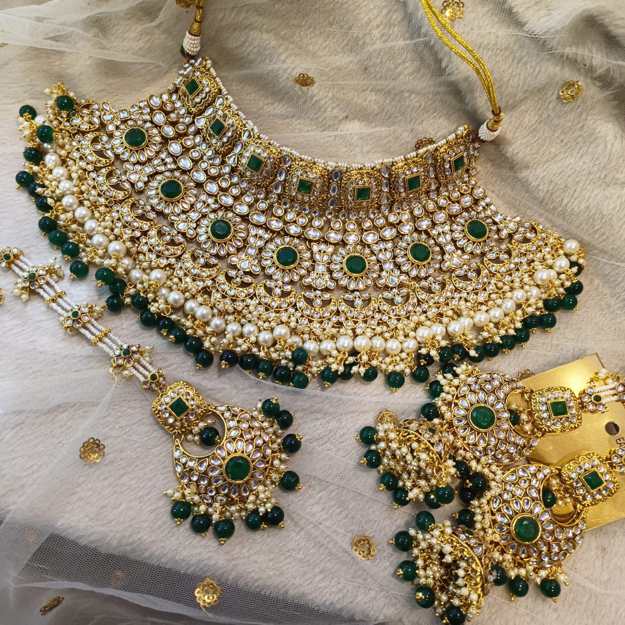 resources of Swarna Sitara Gold Plated Necklace Set exporters