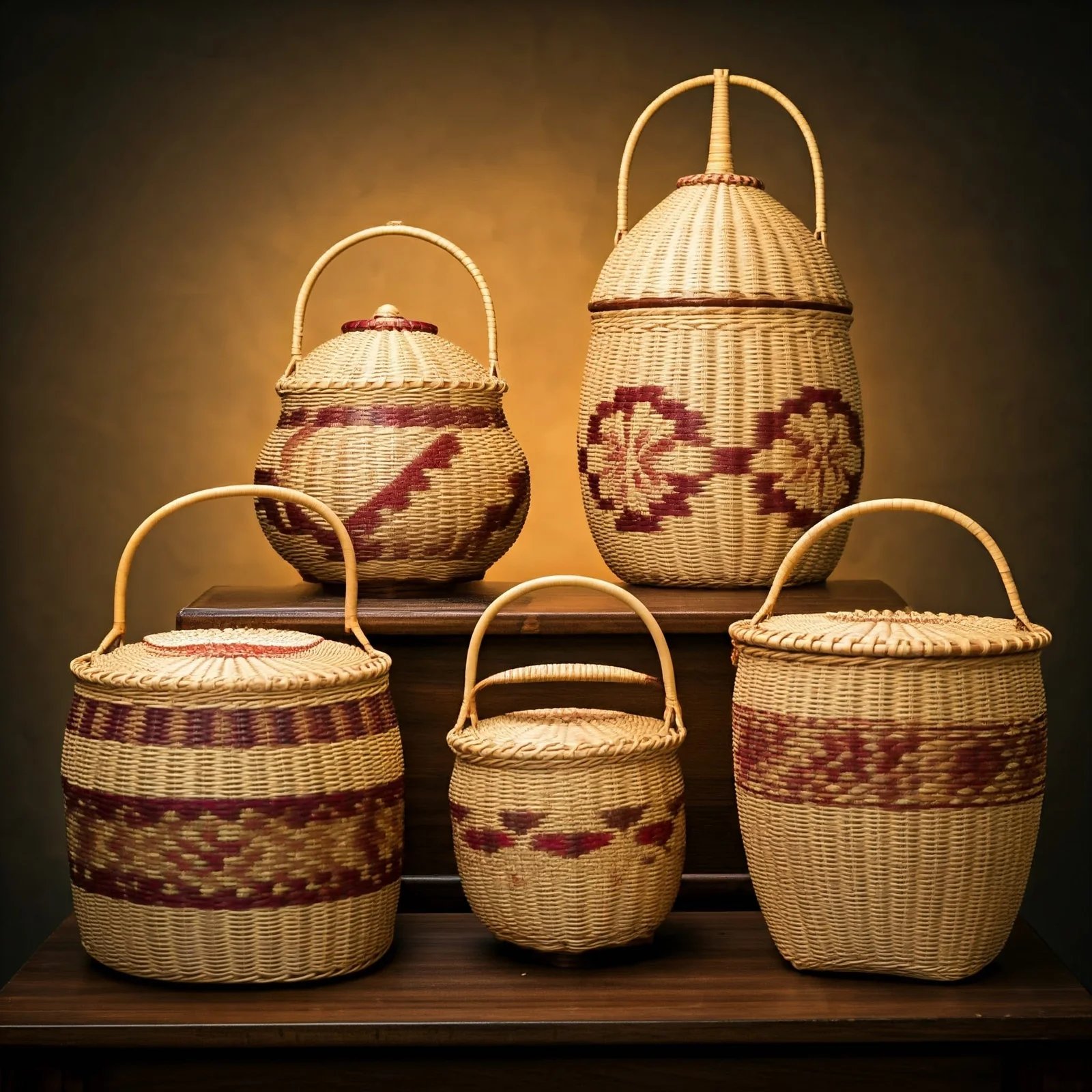 resources of VIntage Hand Craft Bamboo Basket for Decoration exporters