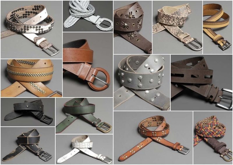 resources of Genuine Leather Studded Rock Belt With Buckle exporters