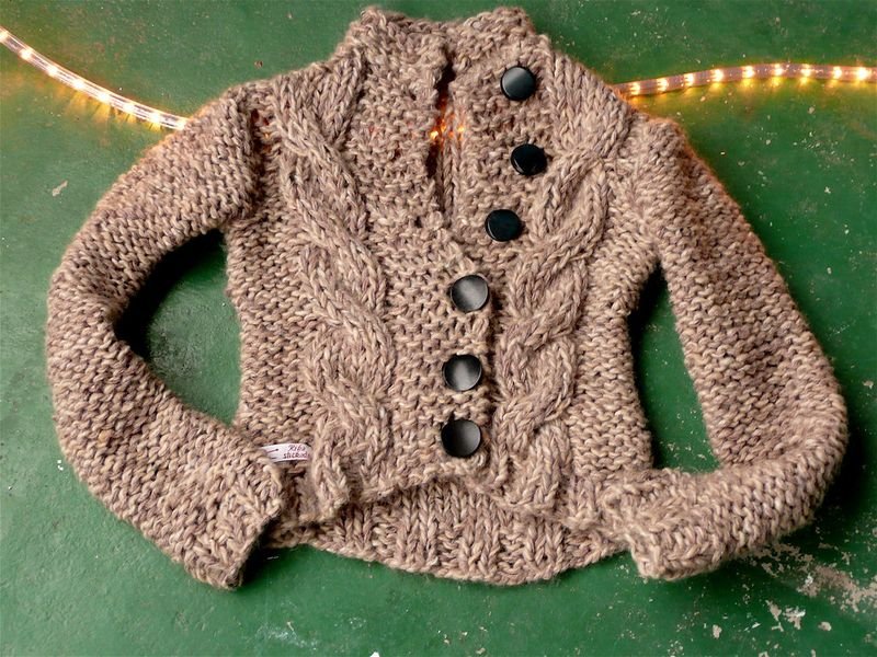 resources of Coffee Puffed Sleeve Cardigan exporters