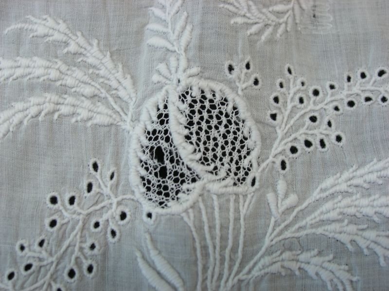 resources of Hand block with sateen embroidery exporters
