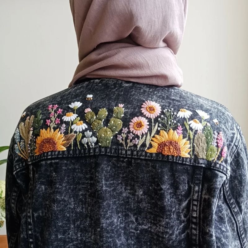 resources of Hand Block with sateen embroidery Dori work exporters
