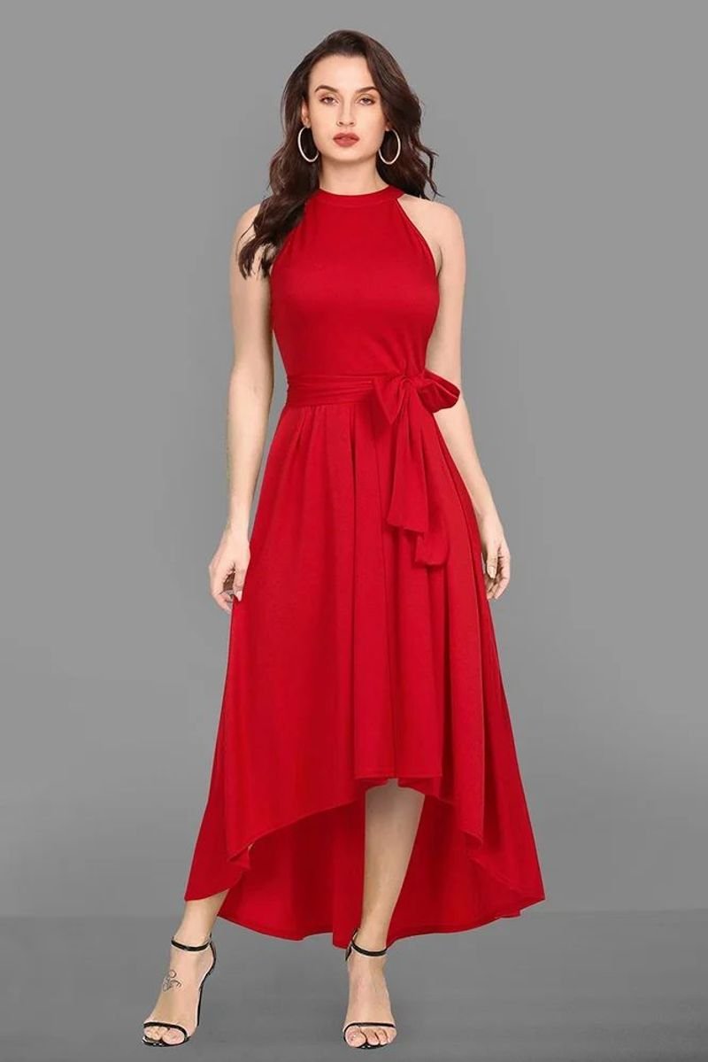 resources of Fabric rayon black high low gown with atich fundi slveesless gown exporters
