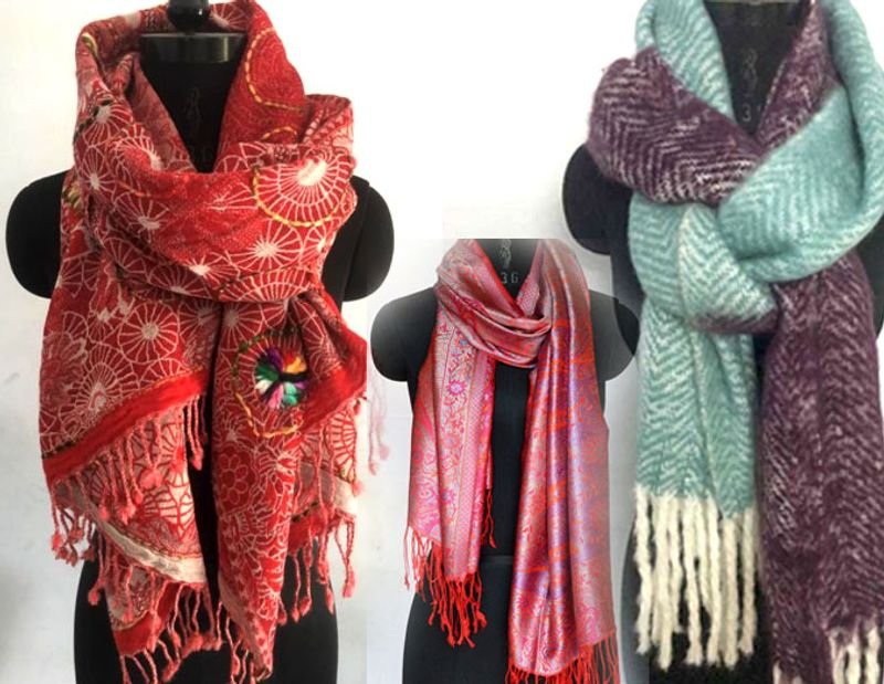 resources of Cozy Colorful Plaid Boucle Scarves exporters
