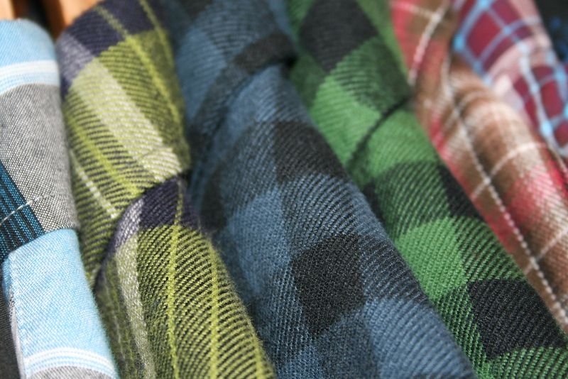 resources of Blue & Grey Cotton Plaid Flannel Fabric exporters