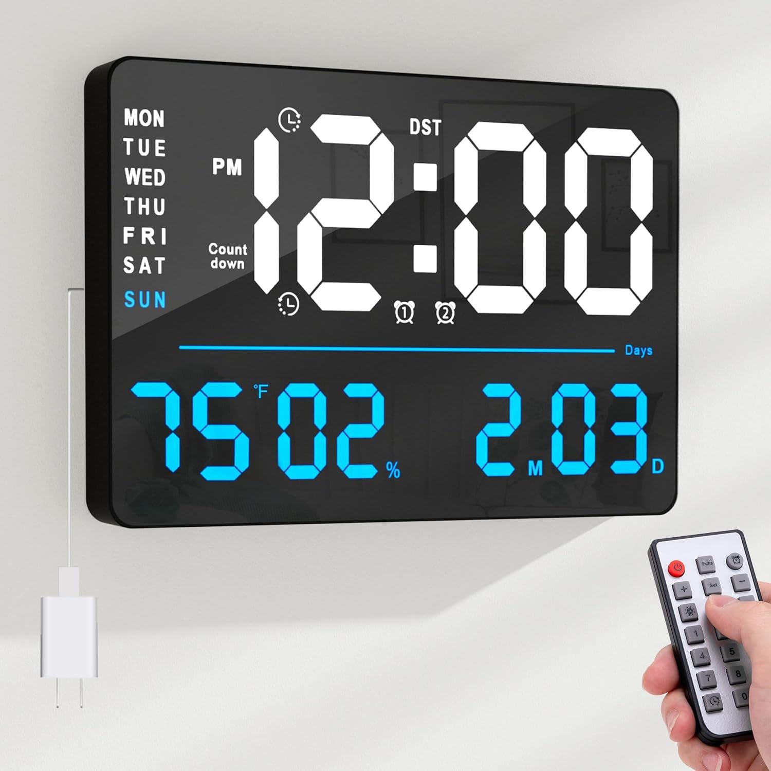 resources of White 3D Led digital Wall Clock Display (Indoor) exporters