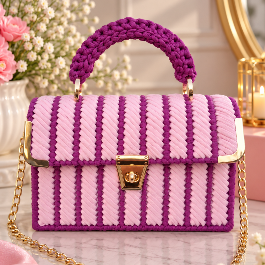 resources of NOVO WEAVE – Pink and Purple  handbag exporters