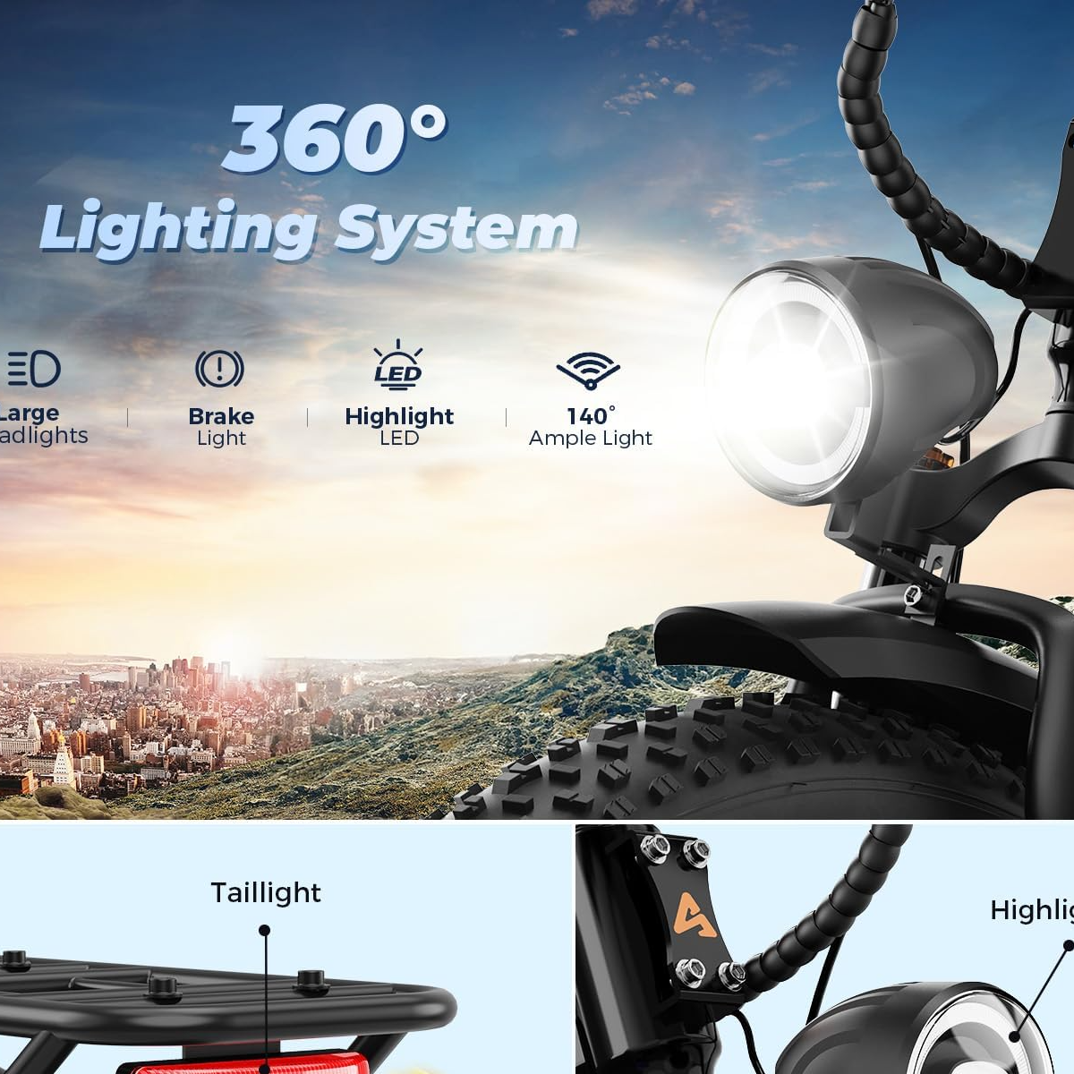 resources of Aipas M1 Max/M2 Max Electric Bike for Adults, 26"x 4" Fat Tire Ebike exporters