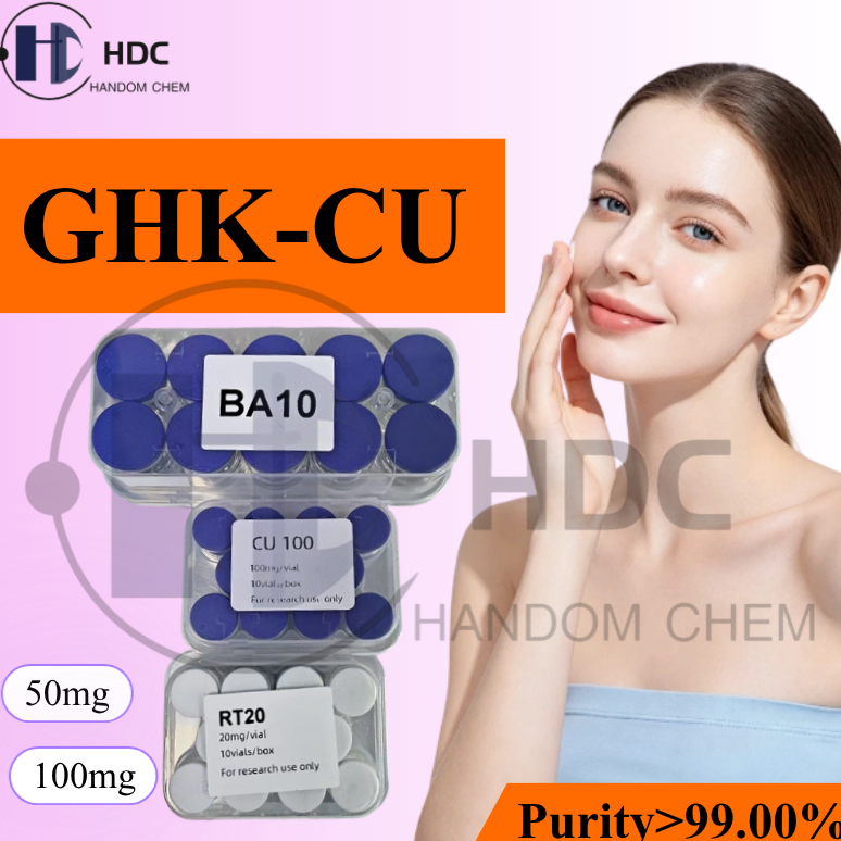 resources of Cosmtic Grade 99% Blue Copper Peptide Ghk-Cu Powder CAS 49557-75-7 for Skin Care and define contours exporters