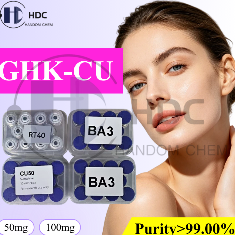 resources of Cosmtic Grade 99% Blue Copper Peptide Ghk-Cu Powder CAS 49557-75-7 for Skin Care and define contours exporters