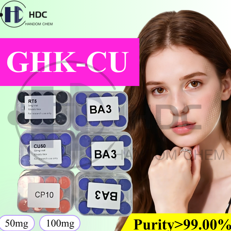 resources of Cosmtic Grade 99% Blue Copper Peptide Ghk-Cu Powder CAS 49557-75-7 for Skin Care and define contours exporters