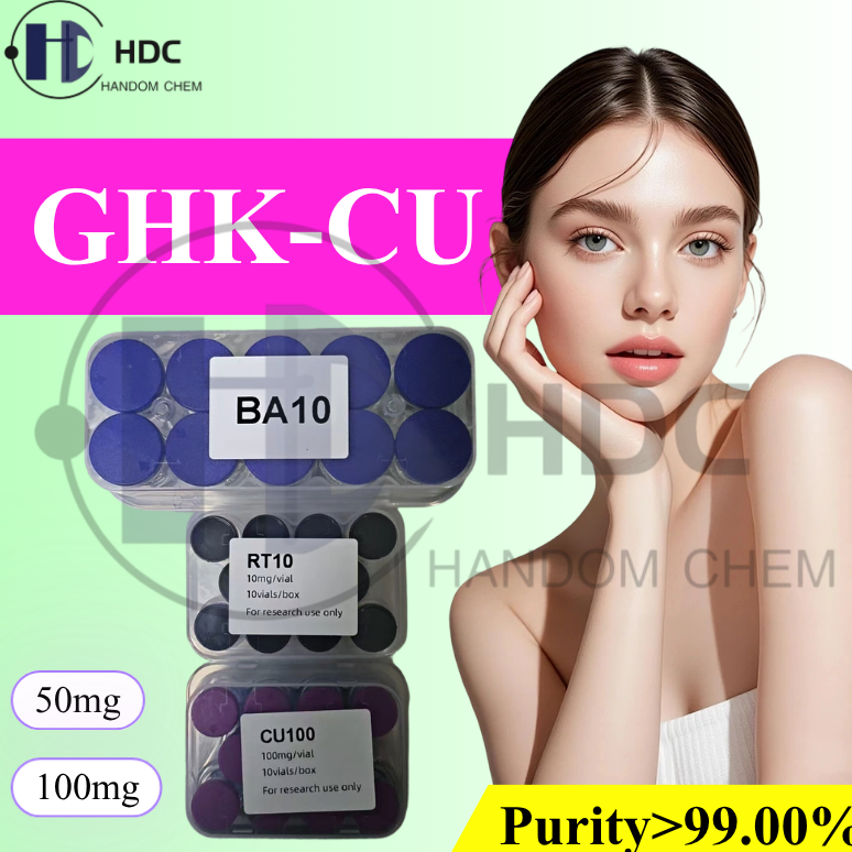 resources of Cosmtic Grade 99% Blue Copper Peptide Ghk-Cu Powder CAS 49557-75-7 for Skin Care and define contours exporters