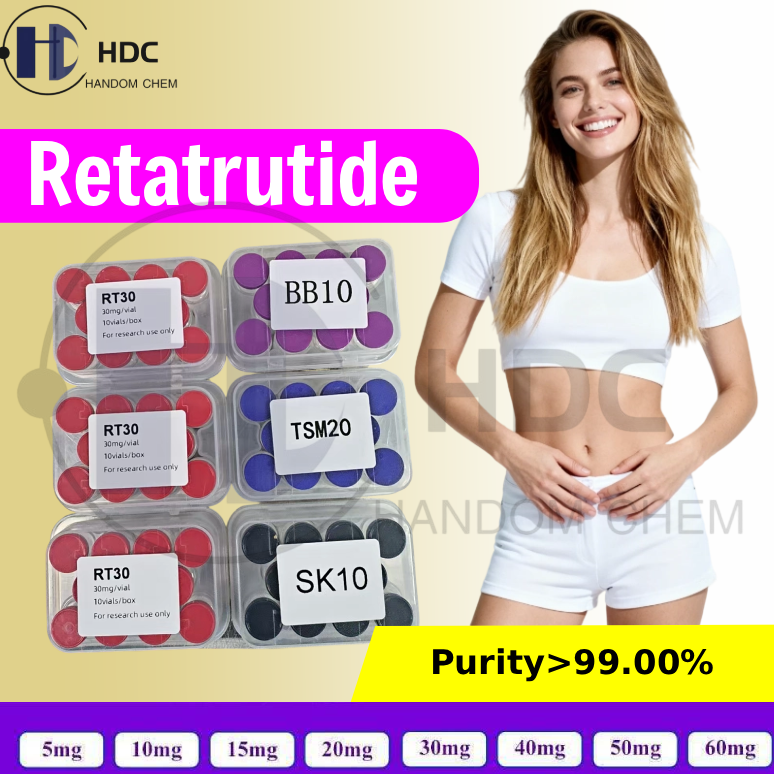 resources of China origin peptide Retatrutide 10mg/20mg/30mg/40mg/50mg/60mg/100mg essential for weight loss exporters
