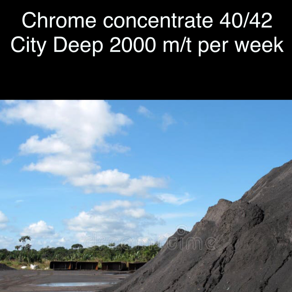 resources of chrome concentrate exporters