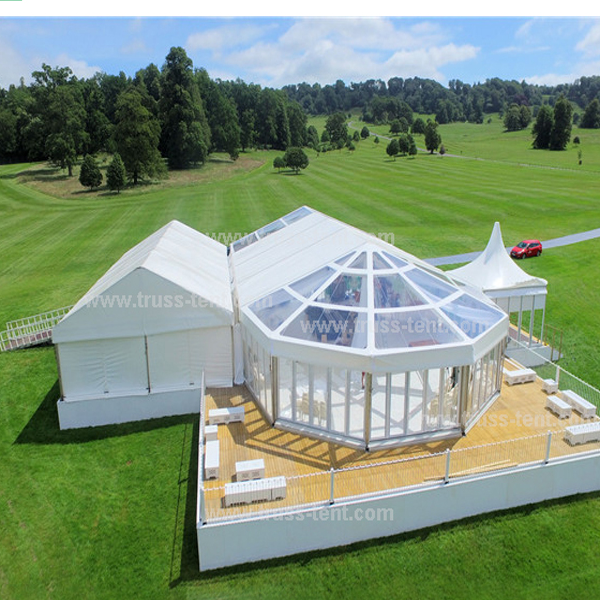 resources of Large White Roof Wedding Reception Tent with Clear Side Panels exporters