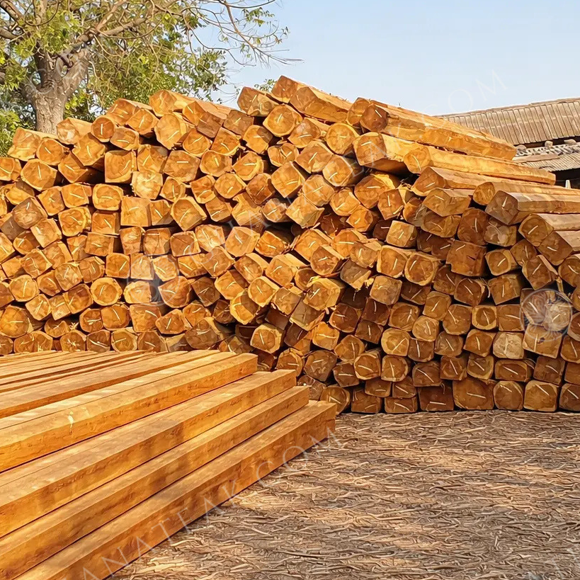 resources of Teak (Tectona Grandis) Square Logs exporters
