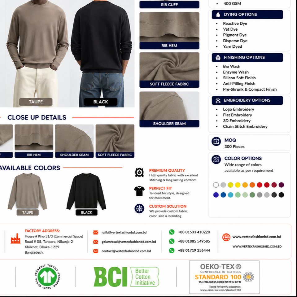 resources of SWEET SHIRTS exporters