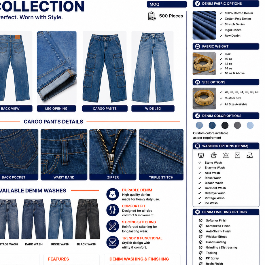 resources of DENIM PANTS /MENS/WOMENS/ BOYS/GIRLS/ exporters