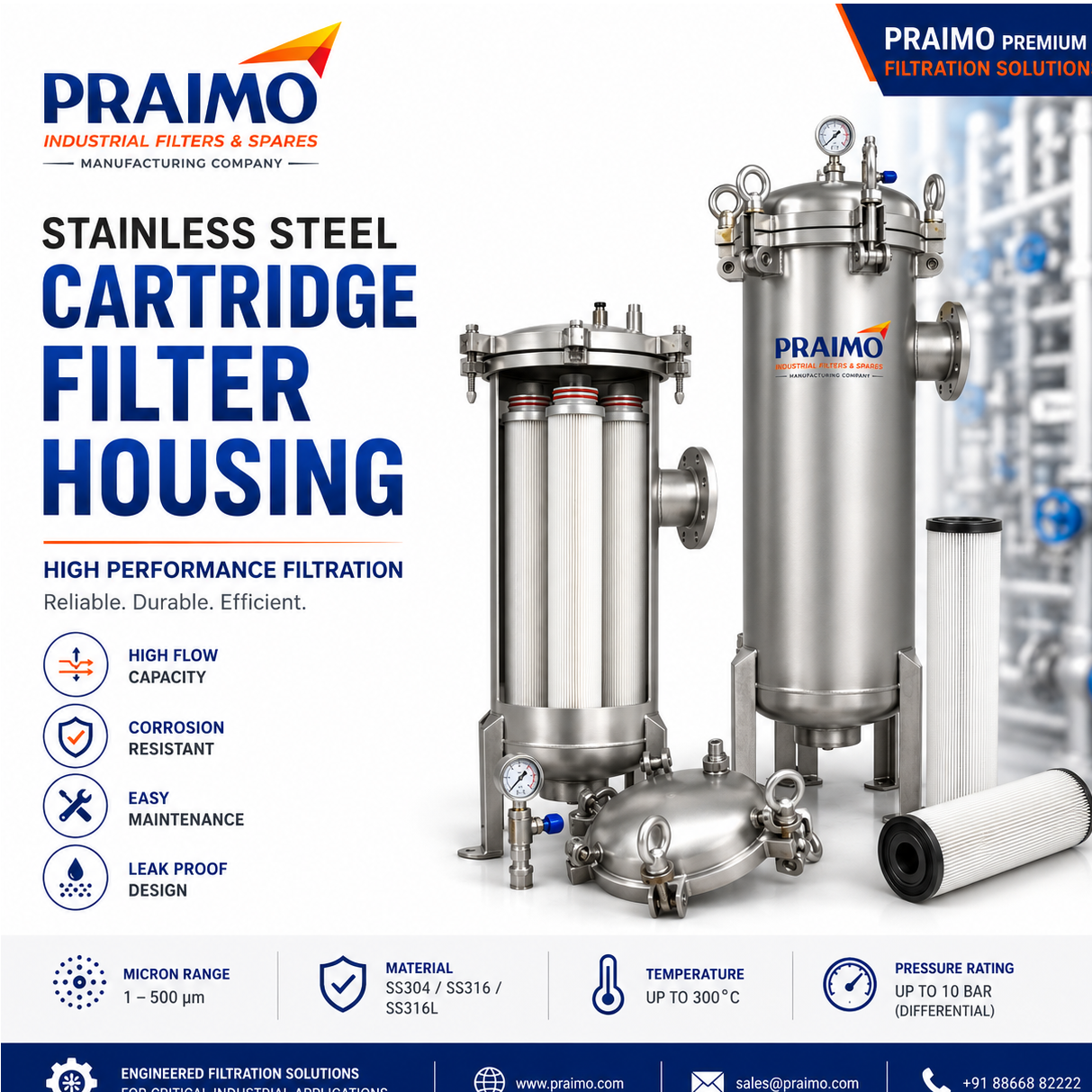 resources of Stainless Steel Cartridge Filter Housing exporters