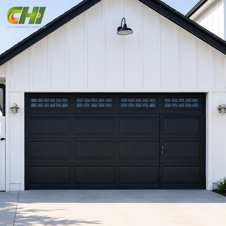 resources of Residential Single Modern Garage Door with Pedestrian Door OEM Orders exporters
