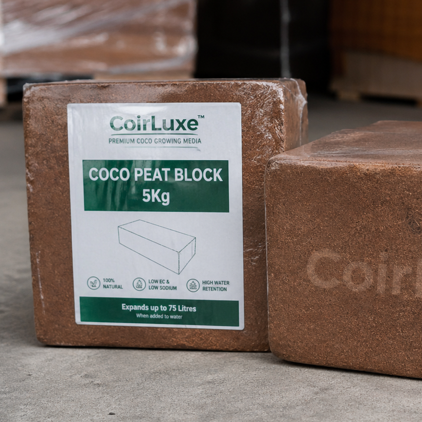 resources of LOW EC 6MM COCO PEAT 5KG Block exporters