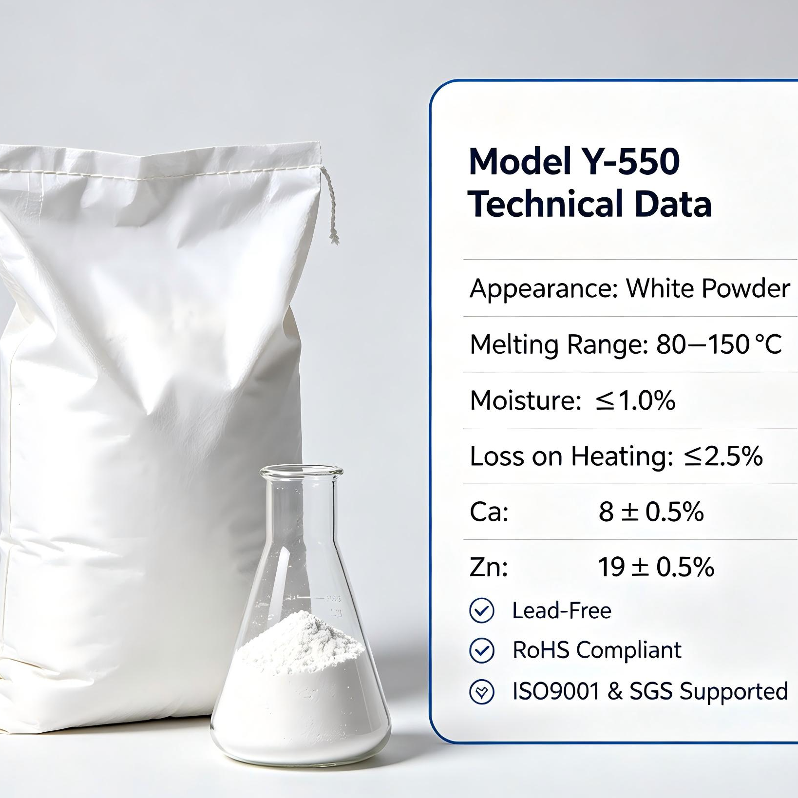 resources of Y-550 PVC Stabilizers Suitable for calendered sheets | films, extrusion, and blown film exporters