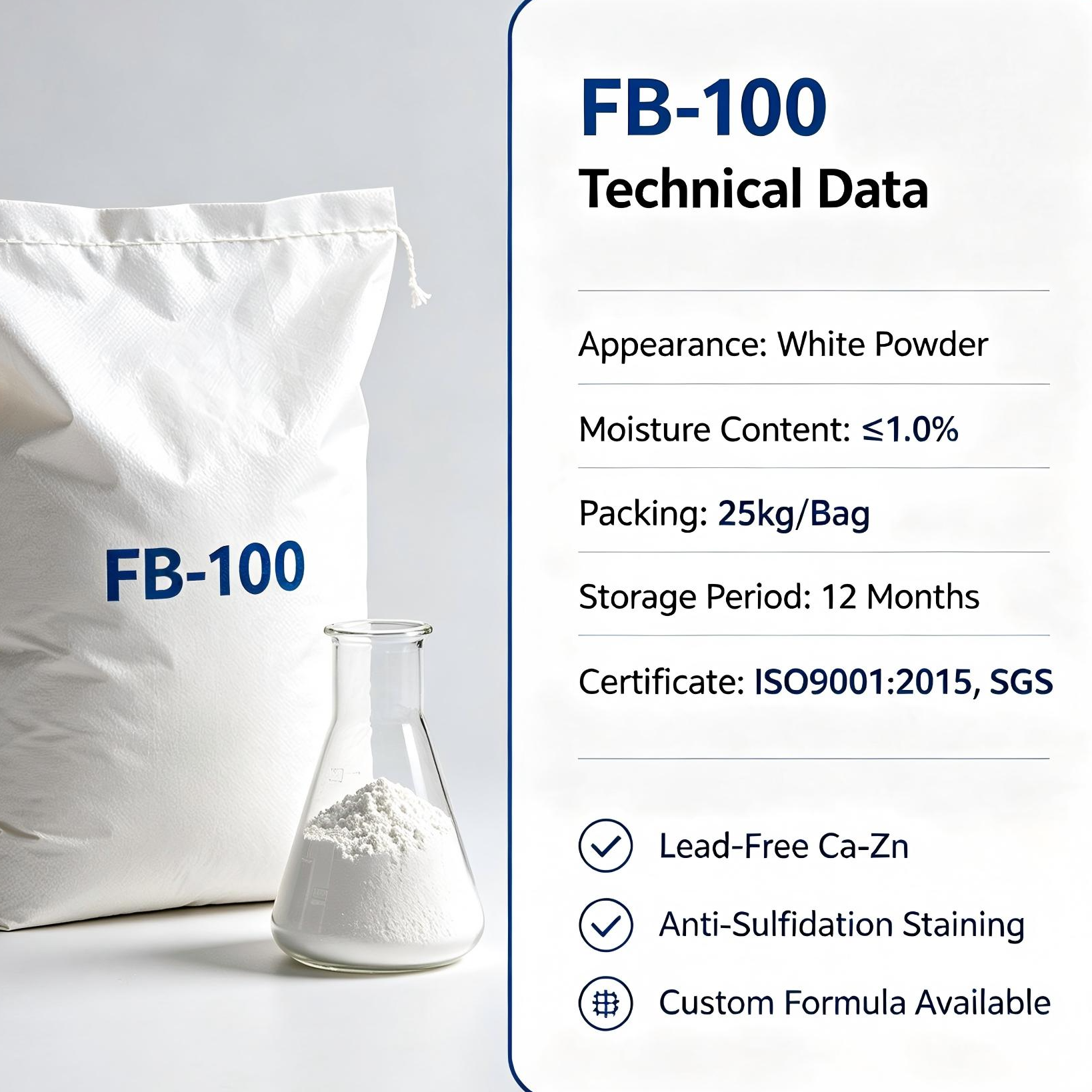 resources of FB-100 PVC Stabilizers  Suitable for printable PVC edge banding exporters