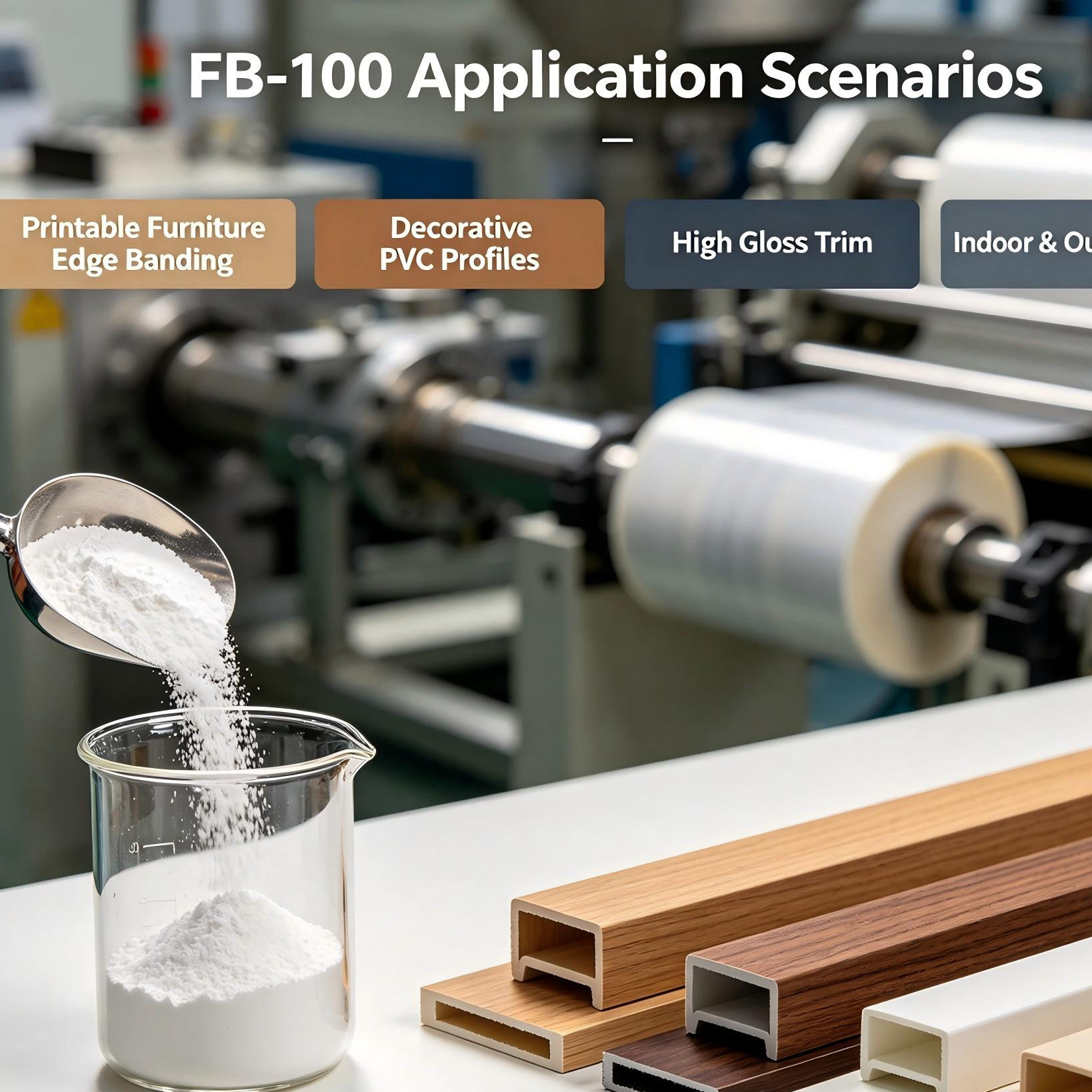 resources of FB-100 PVC Stabilizers  Suitable for printable PVC edge banding exporters