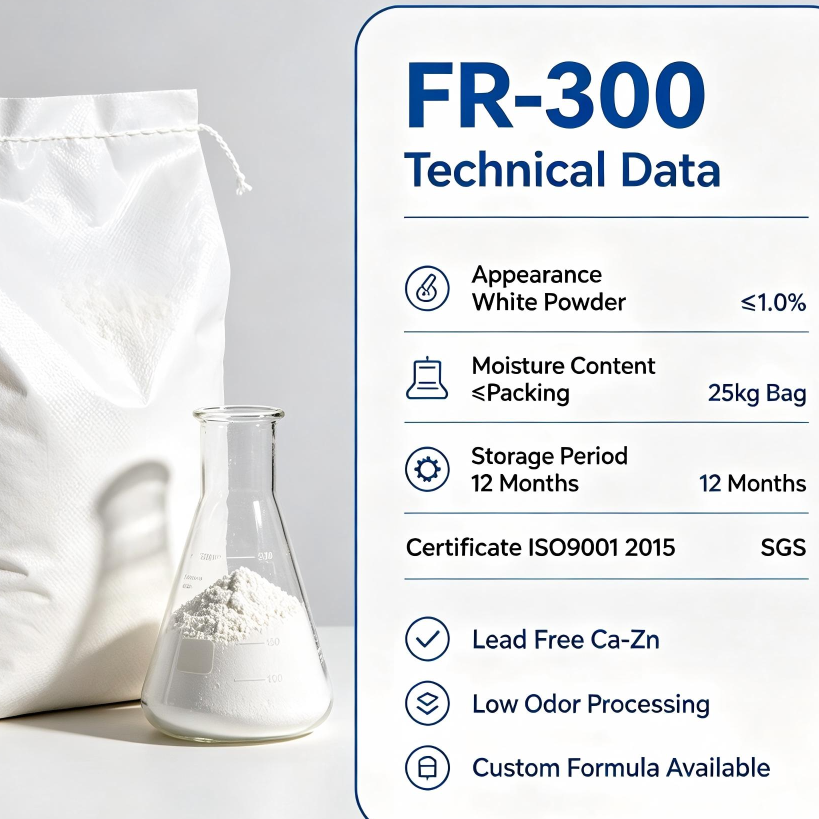 resources of FR-300 Calcium Zinc PVC Stabilizer, suitable for flexible PVC film and artificial leather exporters