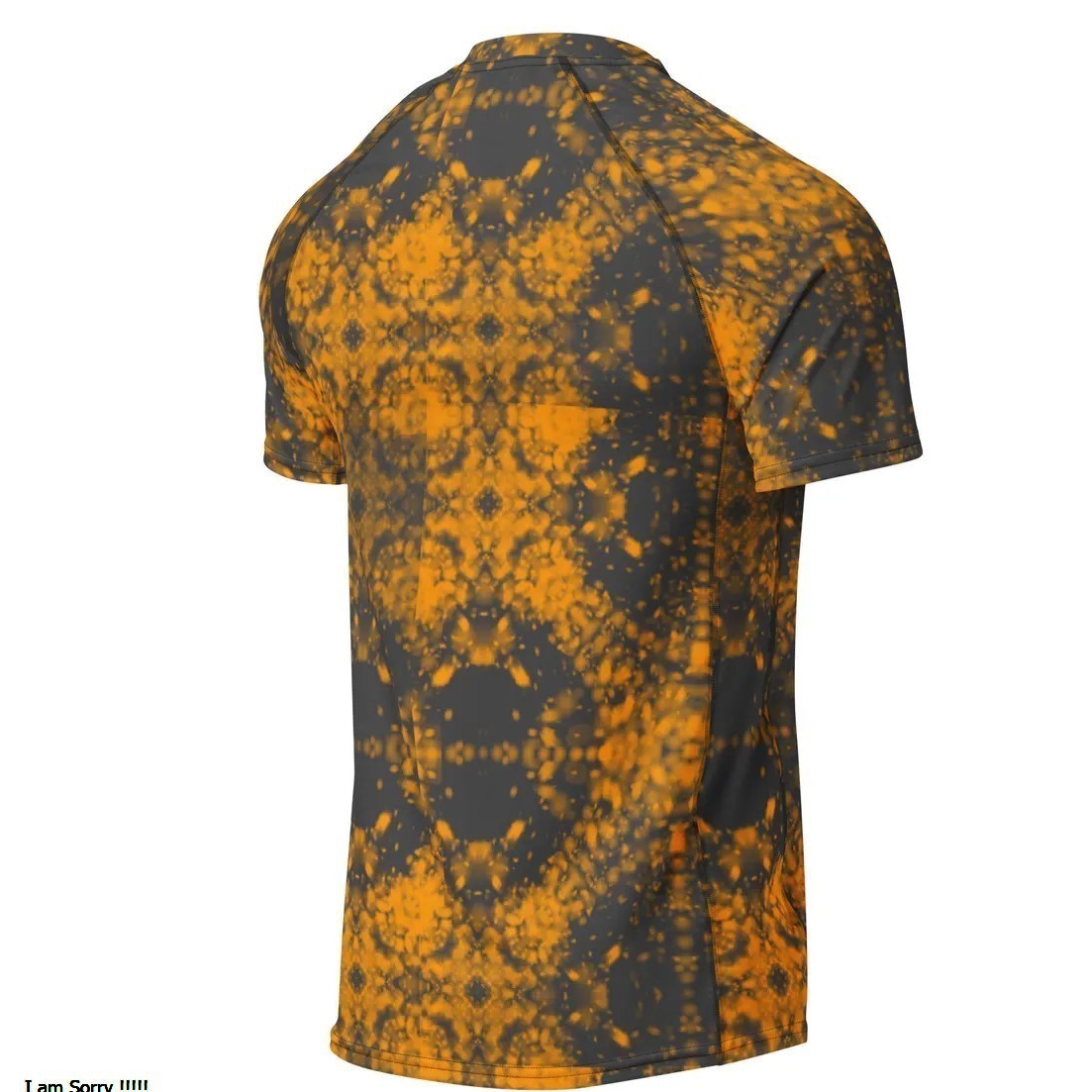 resources of Men’s Orange and Dark Grey Abstract Print Short-Sleeve Compression Rash Guard | BJJ & MMA Training Apparel OEM Manufacturer exporters