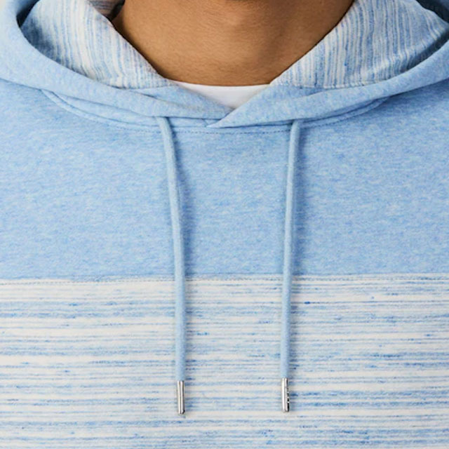 resources of Men’s Light Blue & Grey Color-Block Pullover Hoodie with Chest Stripe | Casual Streetwear OEM Manufacturer exporters