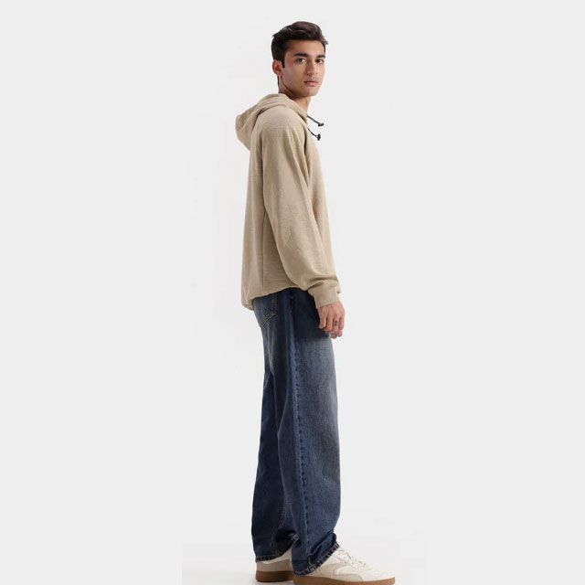 resources of Men’s Casual Beige Pullover Hoodie with Raglan Sleeves & Drawstrings | Streetwear OEM Manufacturer exporters