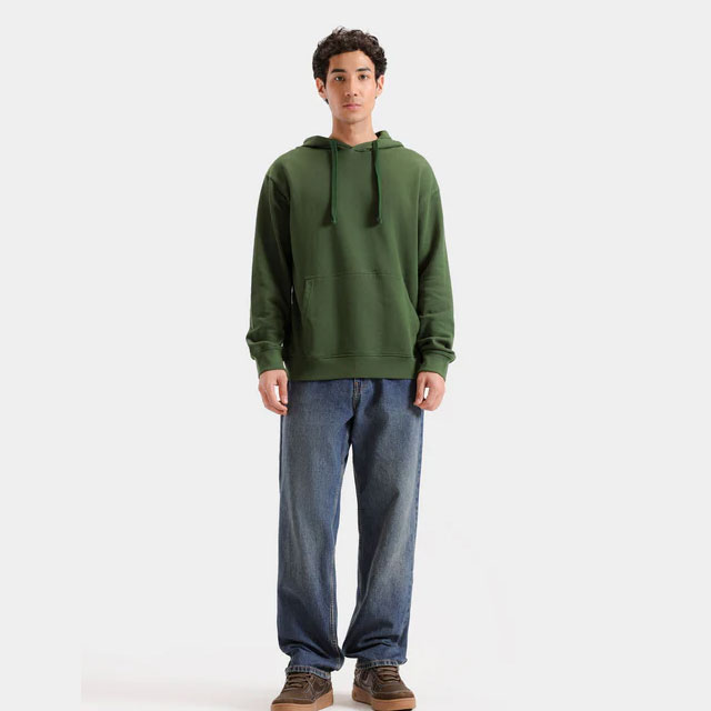 resources of Men’s Classic Dark Green Pullover Hoodie with Kangaroo Pocket & Drawstrings | Streetwear OEM Manufacturer exporters