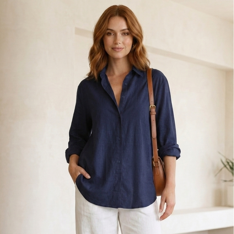 resources of Women's Oversized Linen Shirt exporters