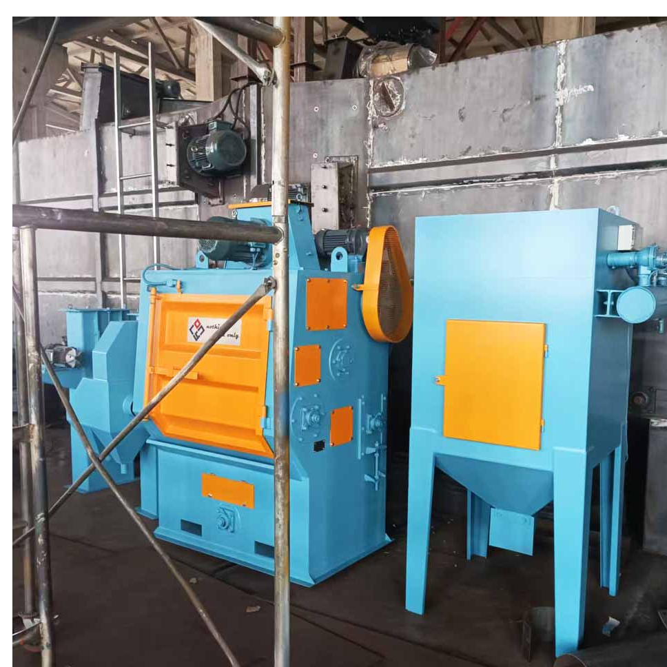 resources of Tumble Belt Shot Blasting Machine to India / Q326 / 200kg / Crawler Type / Rubber Belt exporters