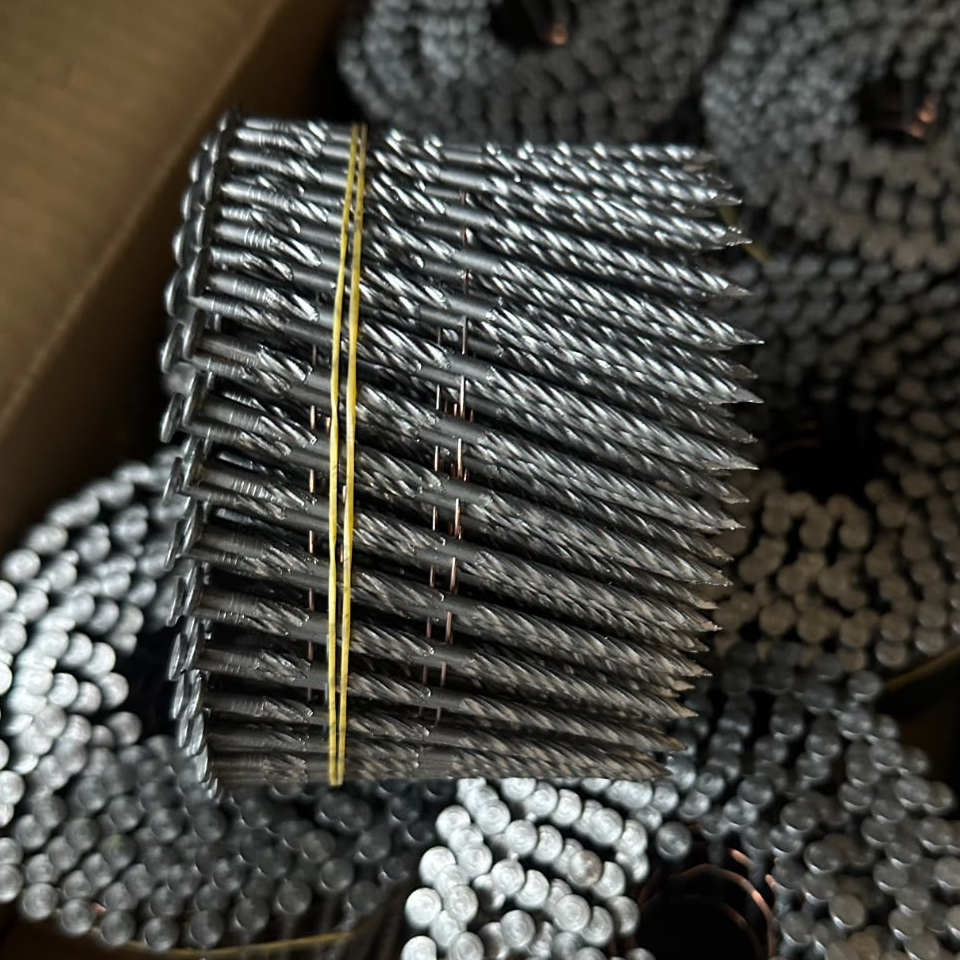 resources of Coil Nails|15°/16°|2.5mm,3.1mm|50mm-90mm|Ring,Screw,Smooth|Diamond/Clinch|Pneumatic Nailer Compatible exporters