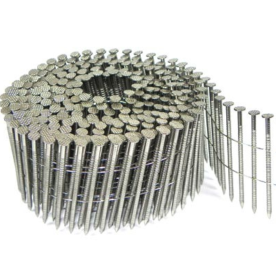 resources of Coil Nails|15°/16°|2.5mm,3.1mm|50mm-90mm|Ring,Screw,Smooth|Diamond/Clinch|Pneumatic Nailer Compatible exporters